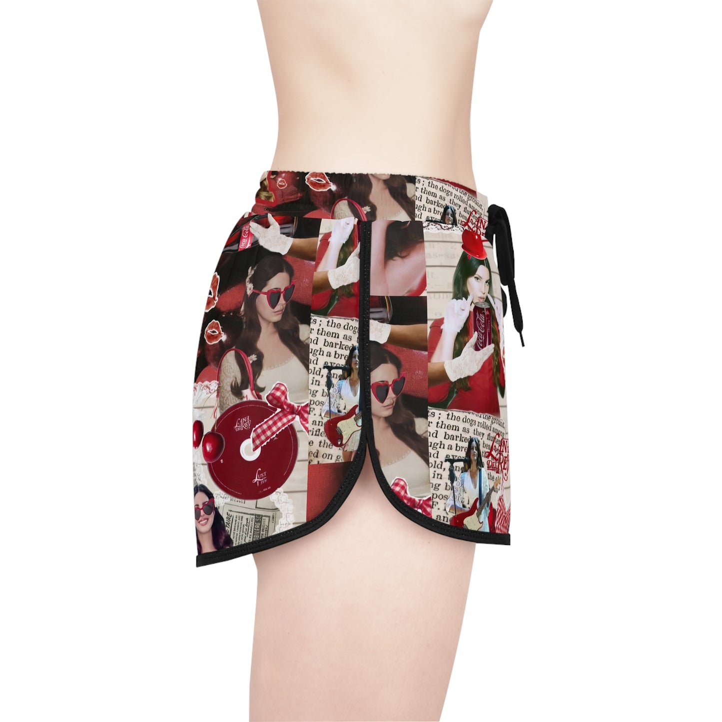 Lana Del Rey Cherry Coke Collage Women's Relaxed Shorts