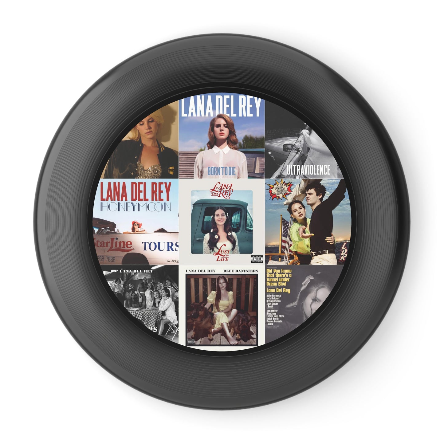 Lana Del Rey Album Cover Collage Wham-O Frisbee