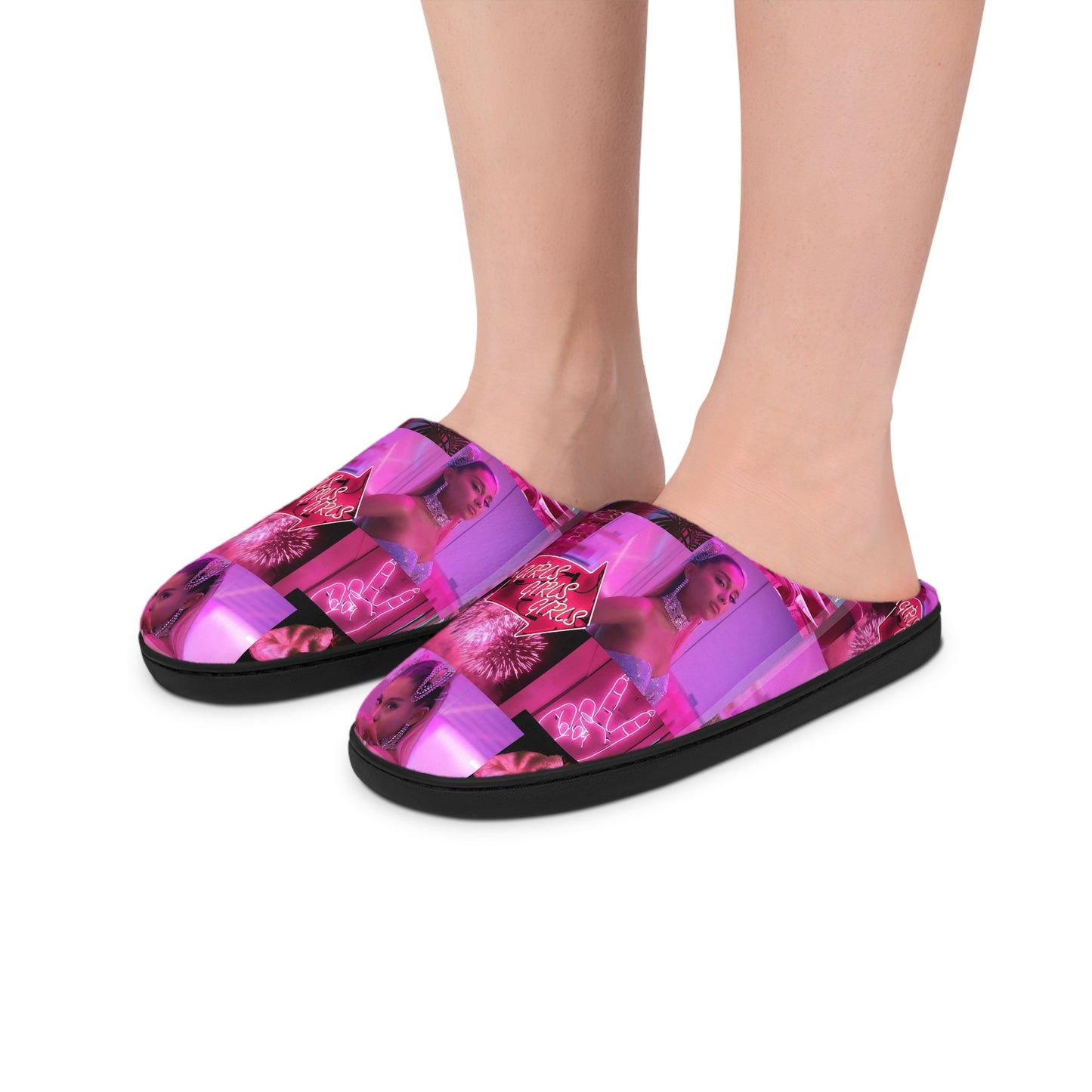 Ariana Grande 7 Rings Collage Women's Indoor Slippers