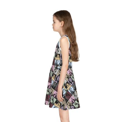 Taylor Swift Eras Collage Girls' Sleeveless Sundress