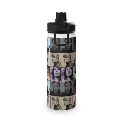 Taylor Swift Eras Collage Stainless Steel Sports Lid Water Bottle