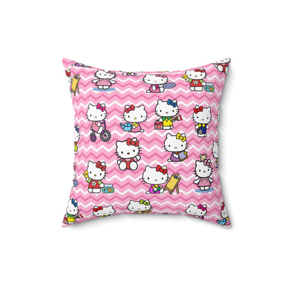 Hello Kitty Playtime Collage Spun Polyester Square Pillow