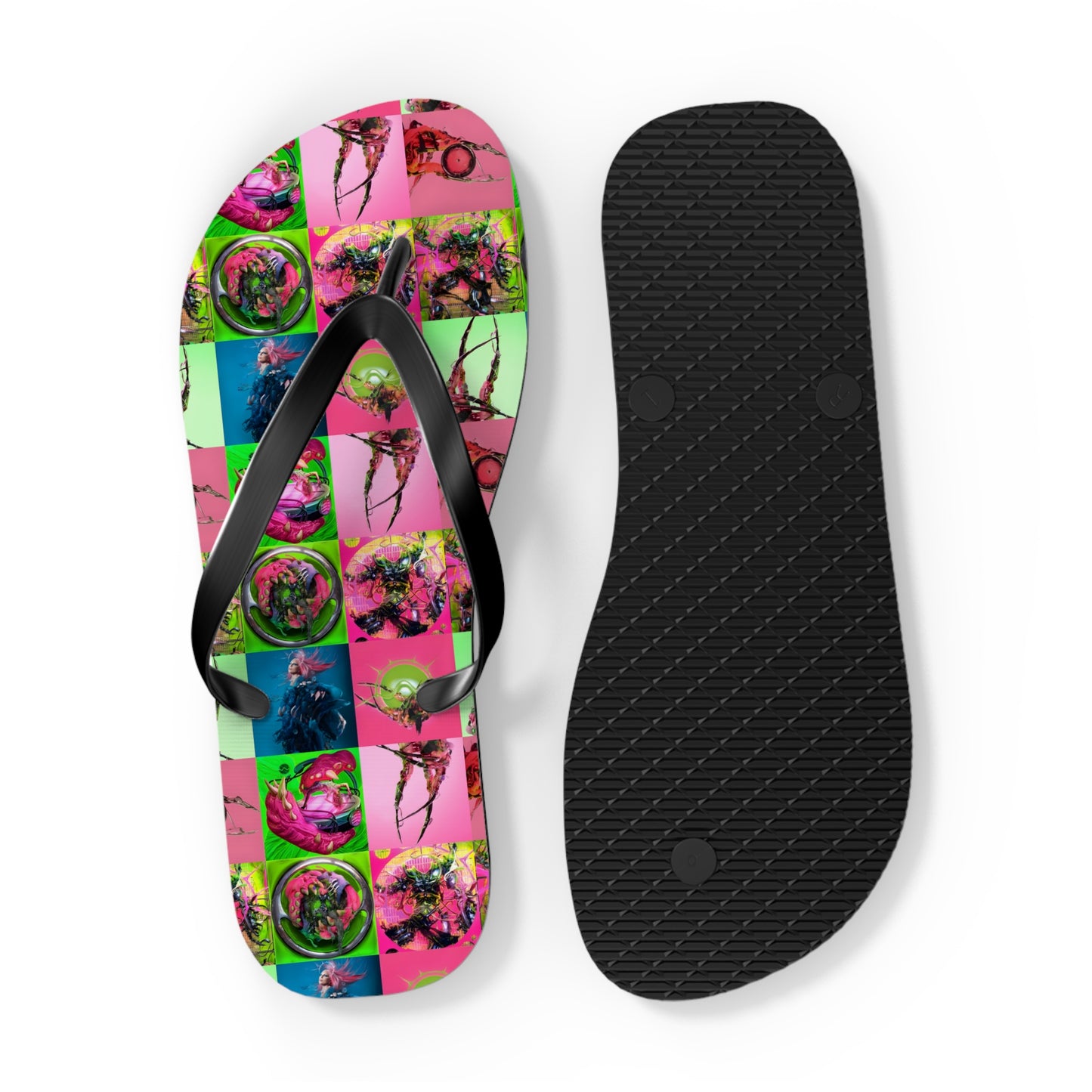 Lady Gaga Dawn of Chromatica Mosaic Flip Flops