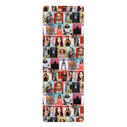 Olivia Rodrigo Magazine Cover Collage Pattern Rubber Yoga Mat