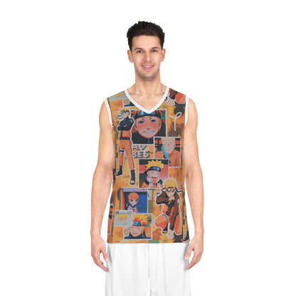 Naruto Uzumaki Sunflower Blaze Collage Basketball Jersey