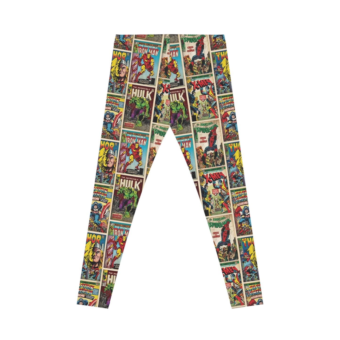 Marvel Comic Book Cover Collage Women's Casual Leggings