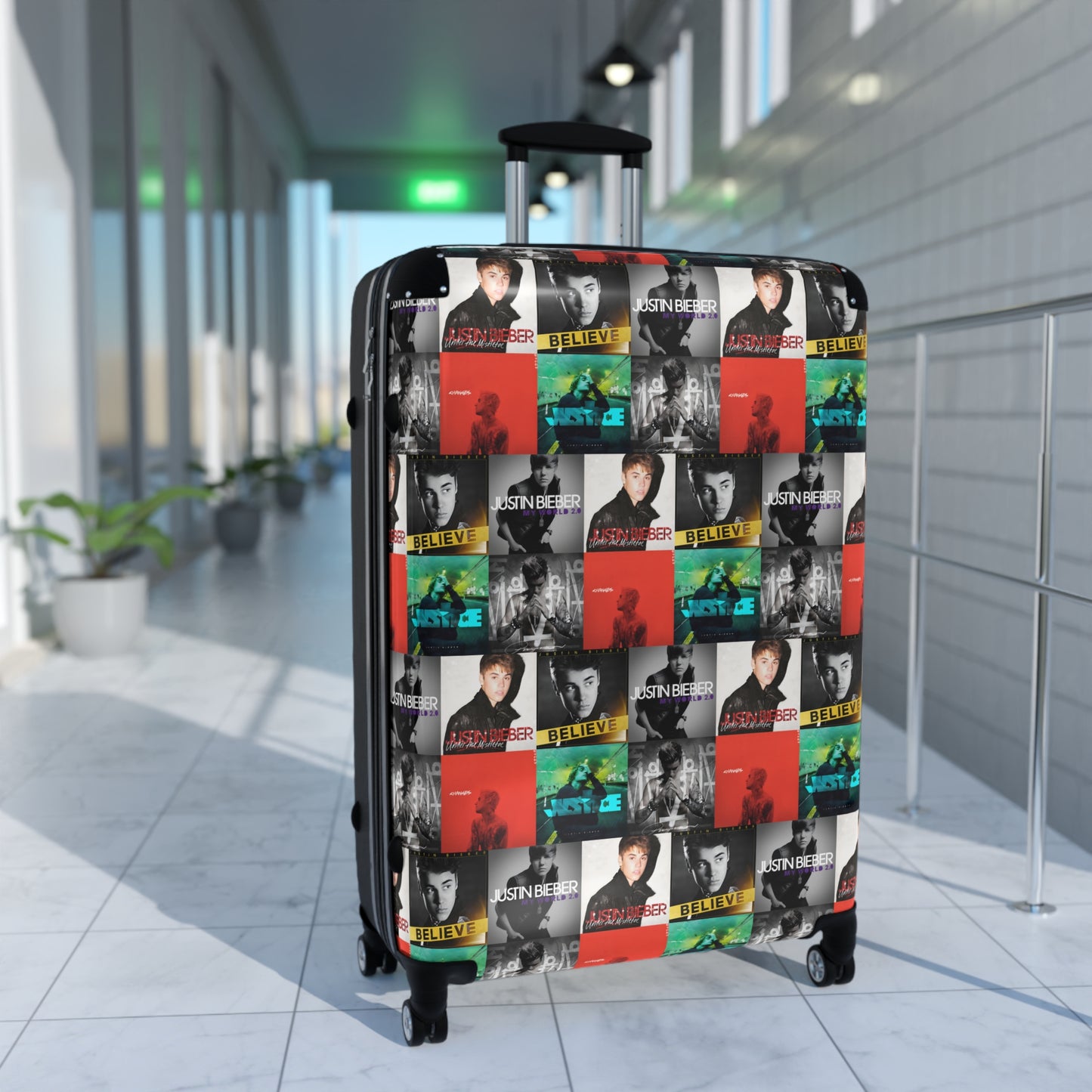 Justin Bieber Album Cover Collage Suitcase