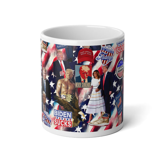 Donald Trump 2024 MAGA Montage Jumbo Mug