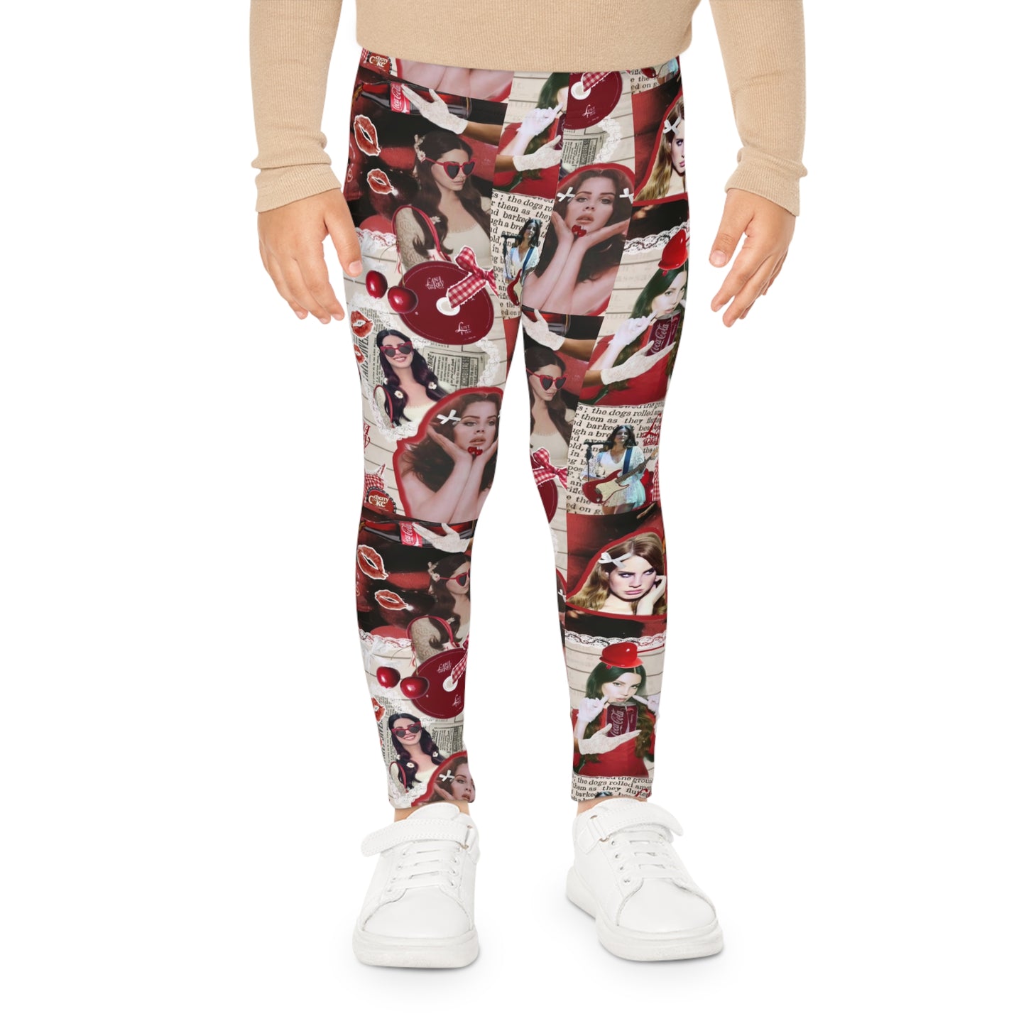 Lana Del Rey Cherry Coke Collage Kids Leggings