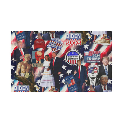 Donald Trump 2024 MAGA Montage Flag