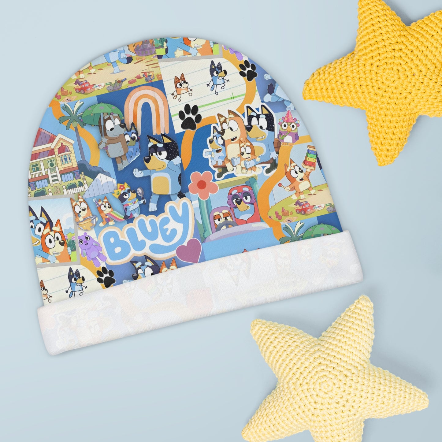 Bluey Playtime Collage Baby Beanie