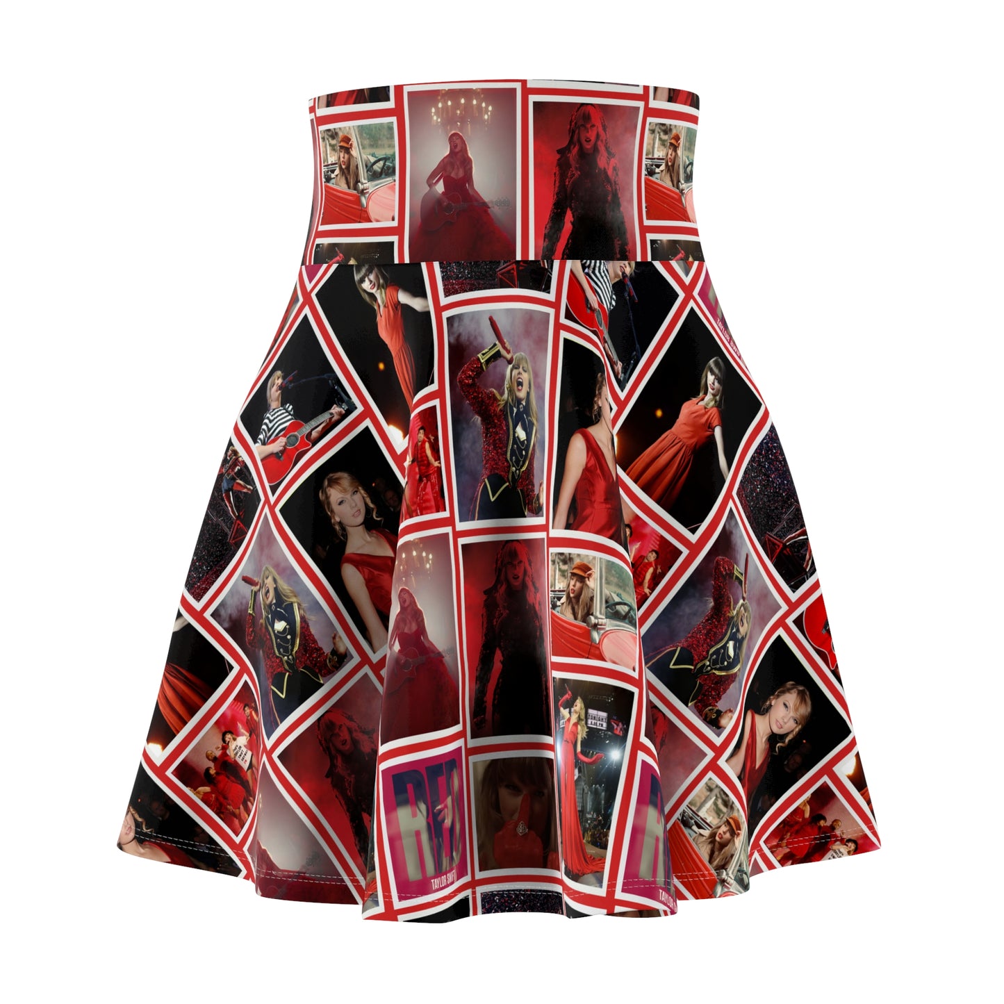 Taylor Swift Red Era Collage Women's Skater Skirt