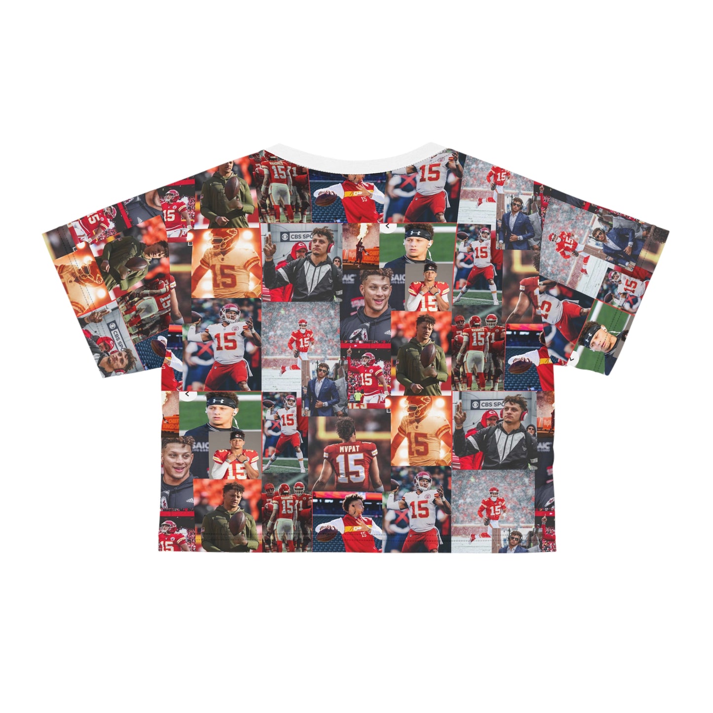 Patrick Mahomes Chiefs MVPAT Photo Collage Crop Tee