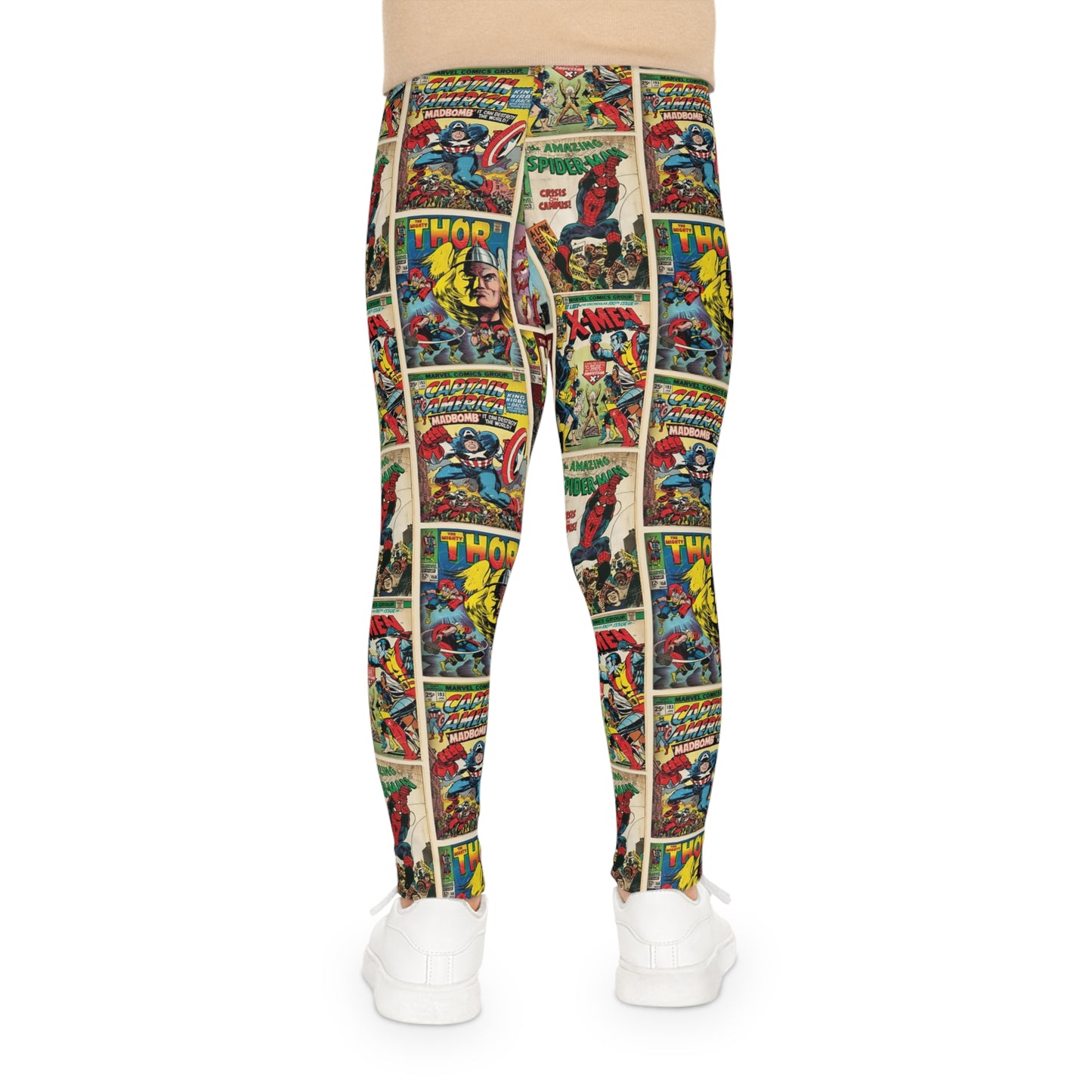 Marvel Comic Book Cover Collage Kids Leggings