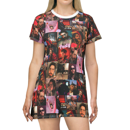 Post Malone Posty Love Photo Collage T-Shirt Dress