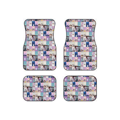 BTS Pastel Aesthetic Collage Car Mats (Set of 4)