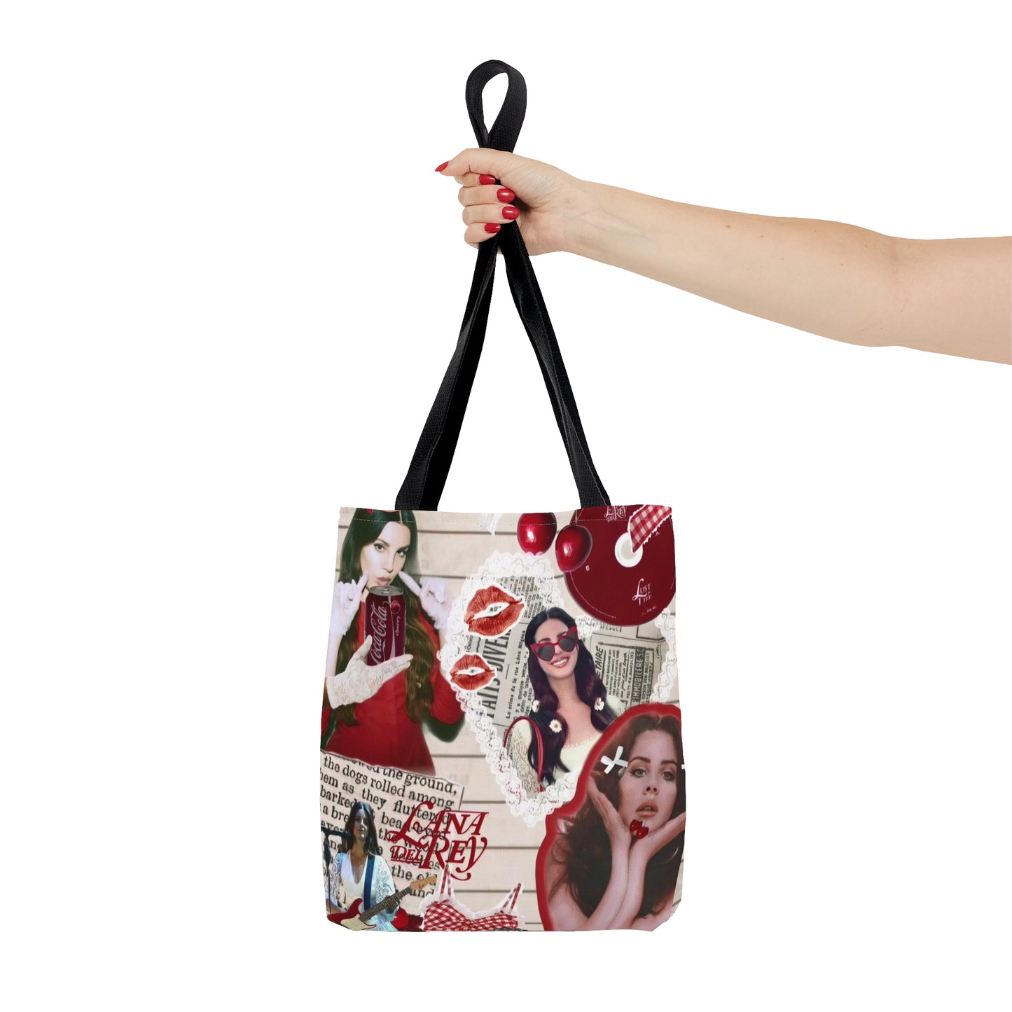Lana Del Rey Cherry Coke Collage Tote Bag