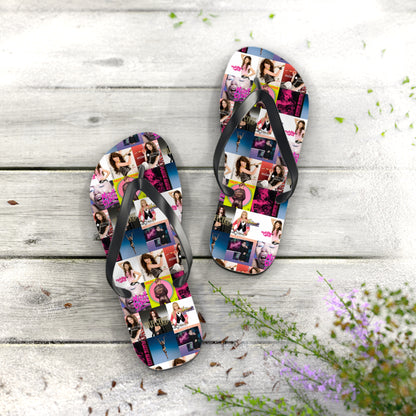 Miley Cyrus Album Cover Collage Flip Flops