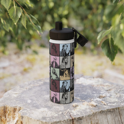 Taylor Swift Eras Collage Stainless Steel Sports Lid Water Bottle