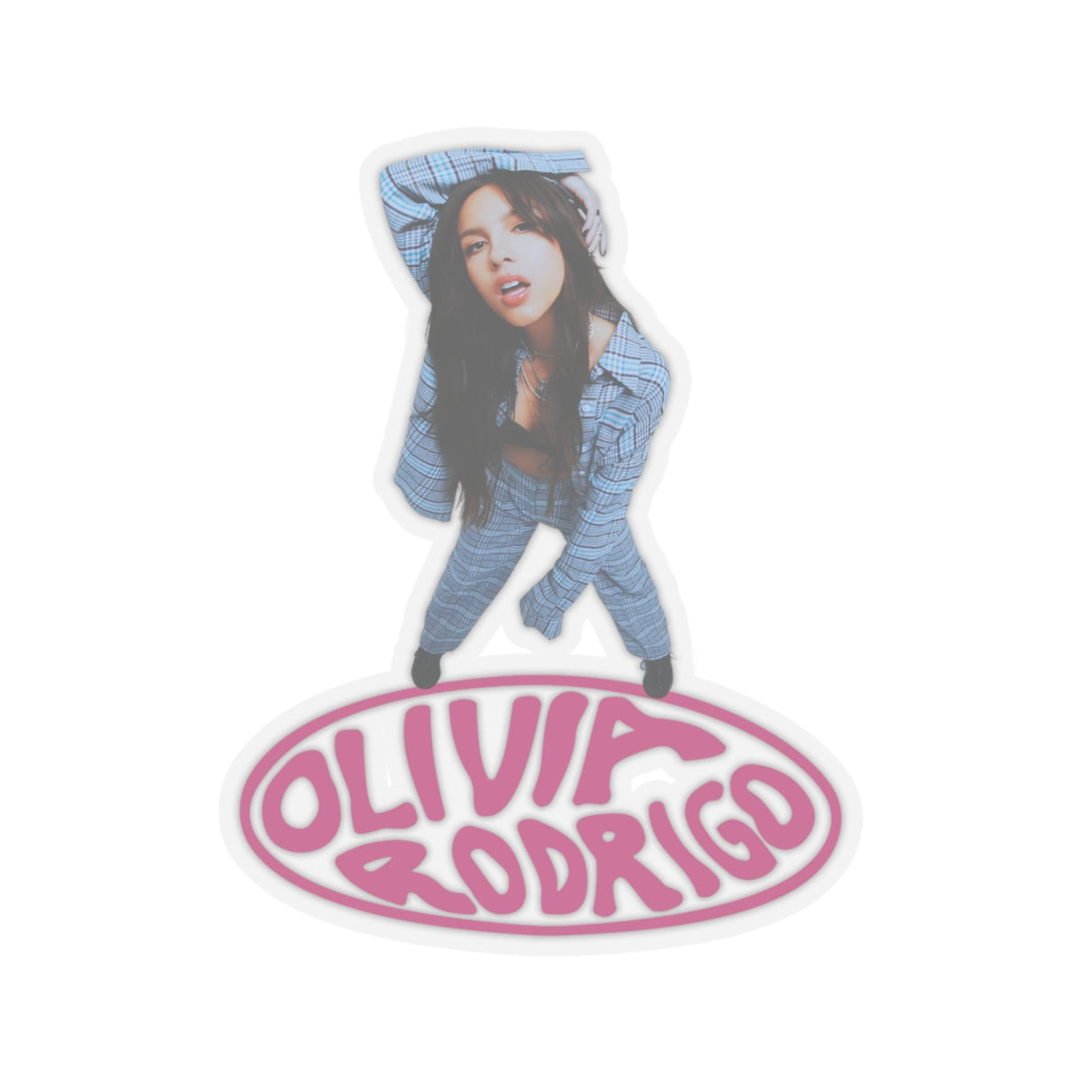 Olivia Rodrigo Look Up Pose Logo Kiss-Cut Sticker