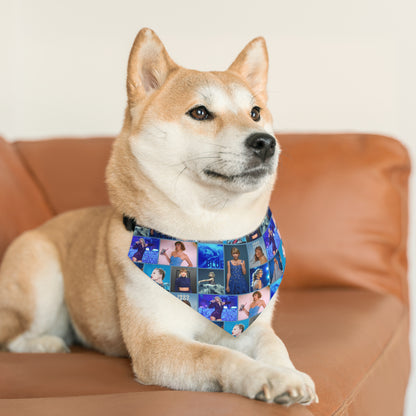 Taylor Swift Blue Aesthetic Collage Pet Bandana Collar