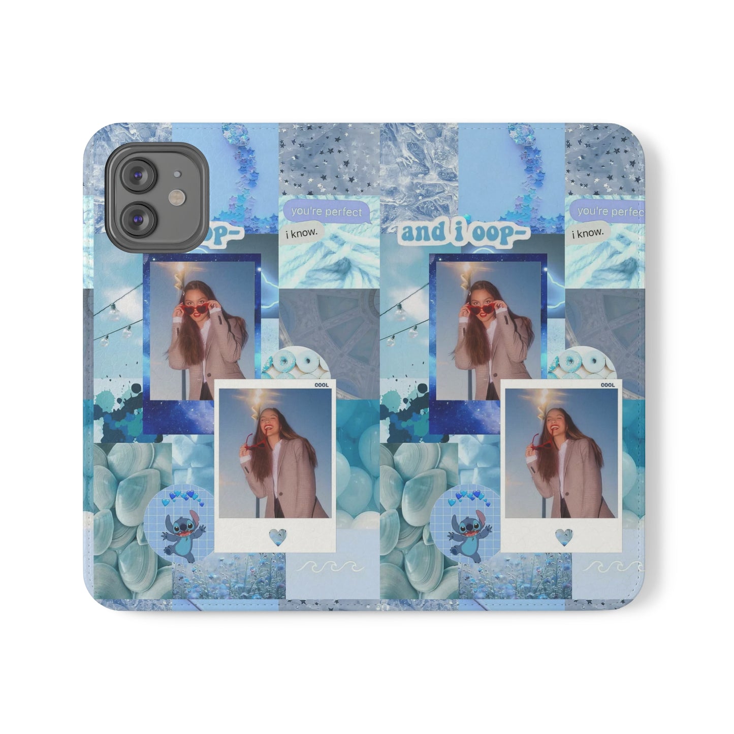 Olivia Rodrigo Light Blue Aesthetic Collage Phone Flip Case