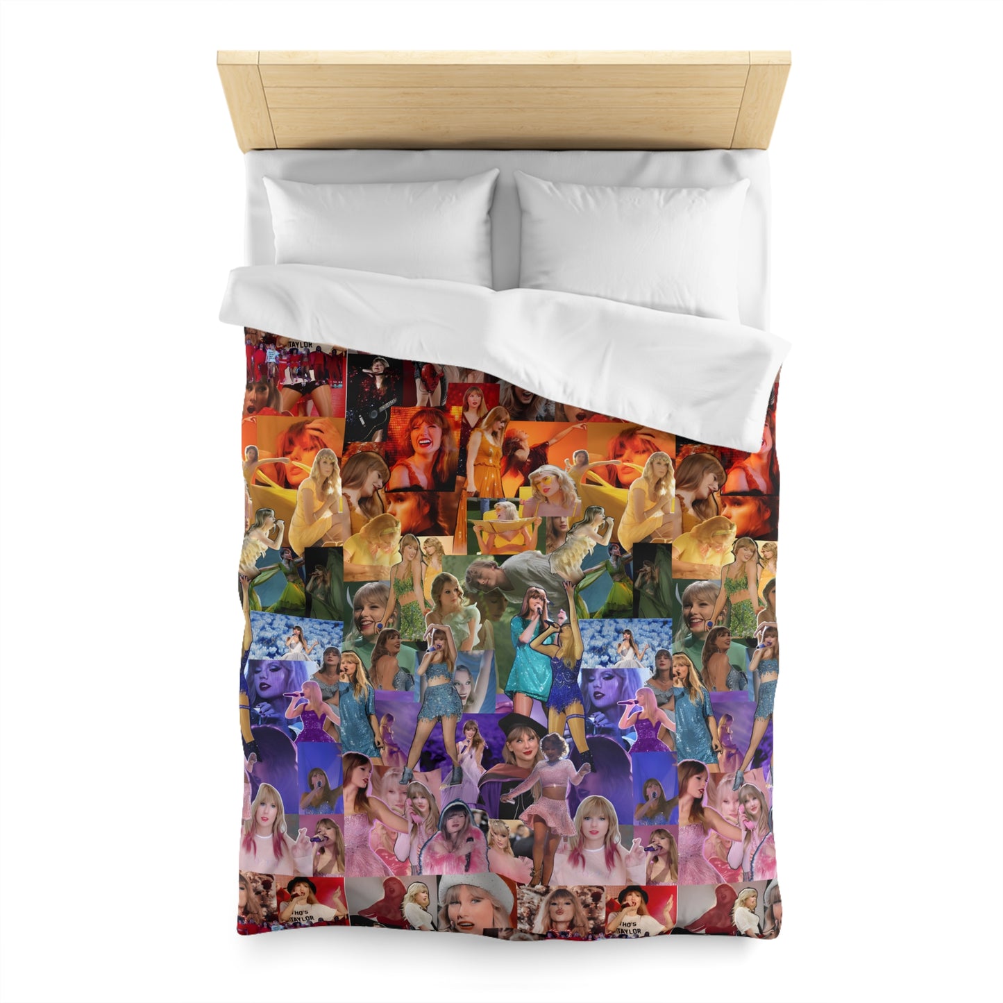 Taylor Swift Rainbow Photo Collage Microfiber Duvet Cover