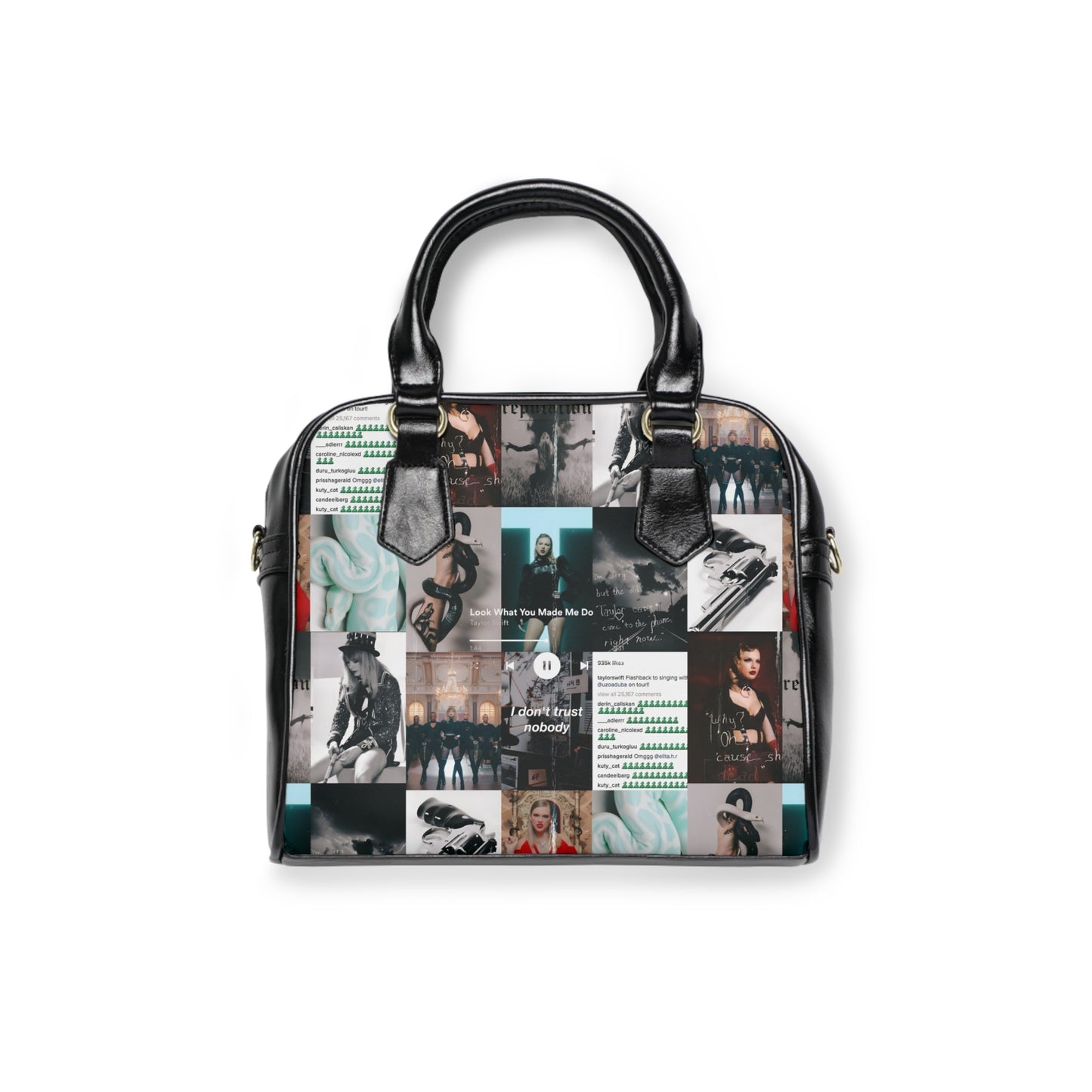 Taylor Swift Reputation Look What You Made Me Do Mosaic Shoulder Handbag