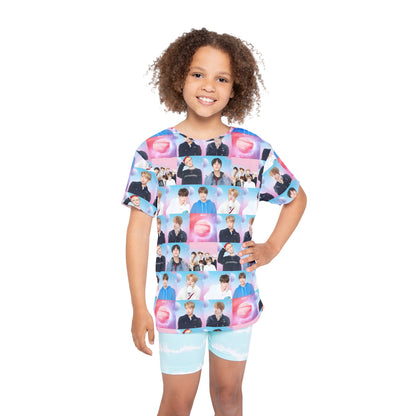 BTS World Mosaic Kids Sports Jersey