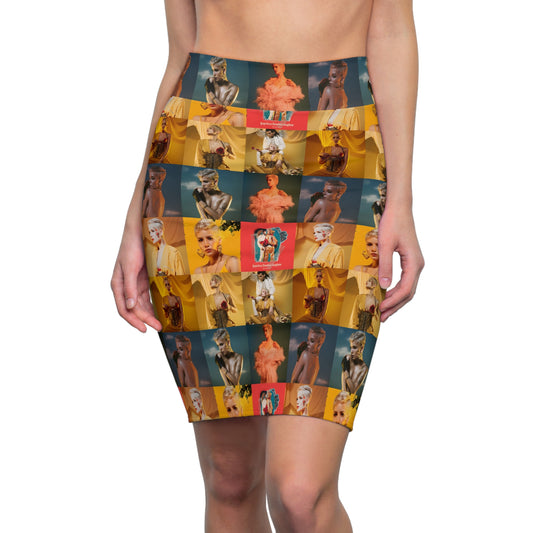 Halsey Hopeless Fountain Kingdom Mosaic Women's Pencil Skirt