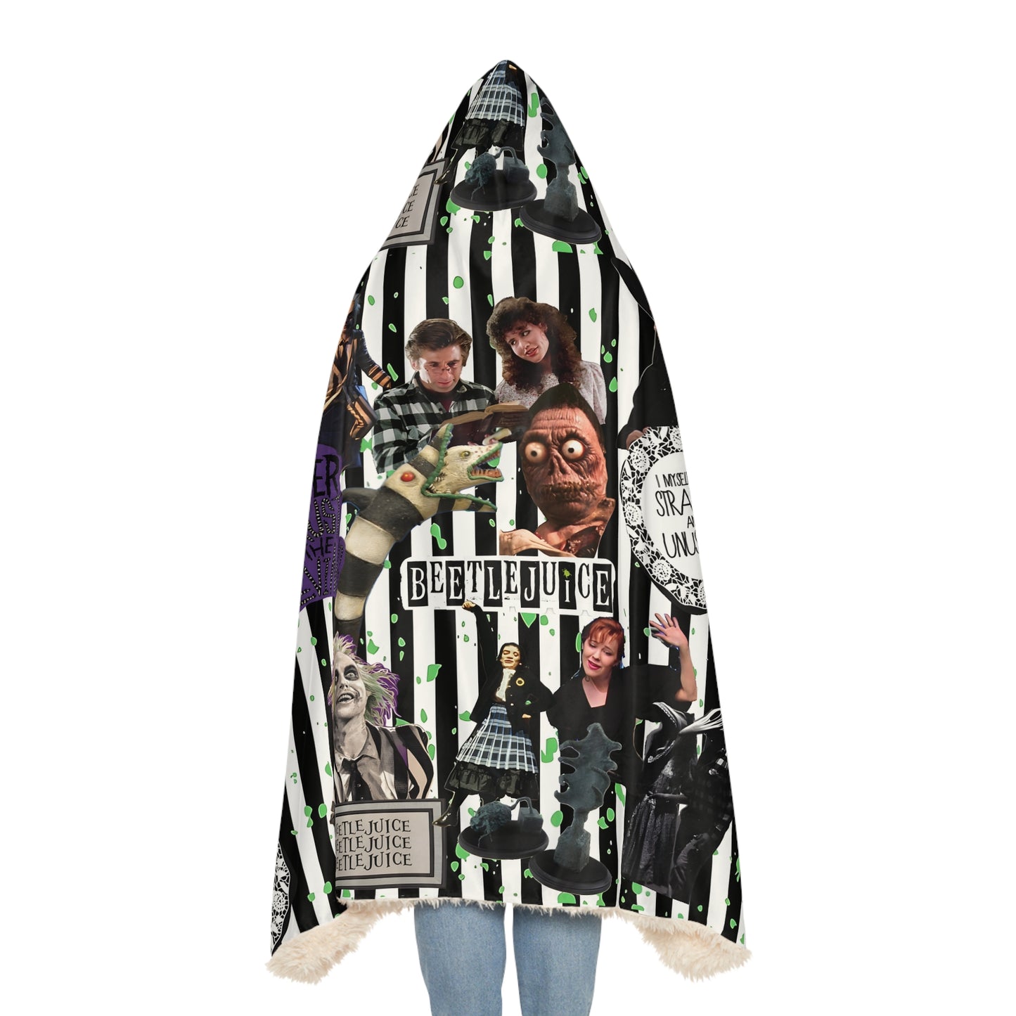 Beetlejuice Strange And Unusual Collage Snuggle Blanket