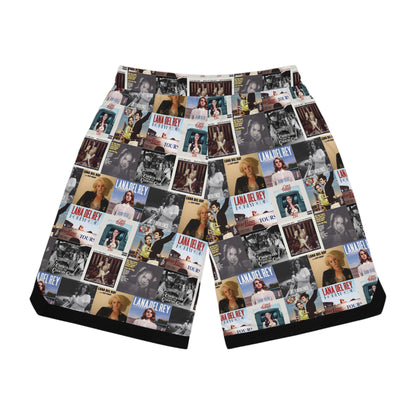 Lana Del Rey Album Cover Collage Basketball Rib Shorts