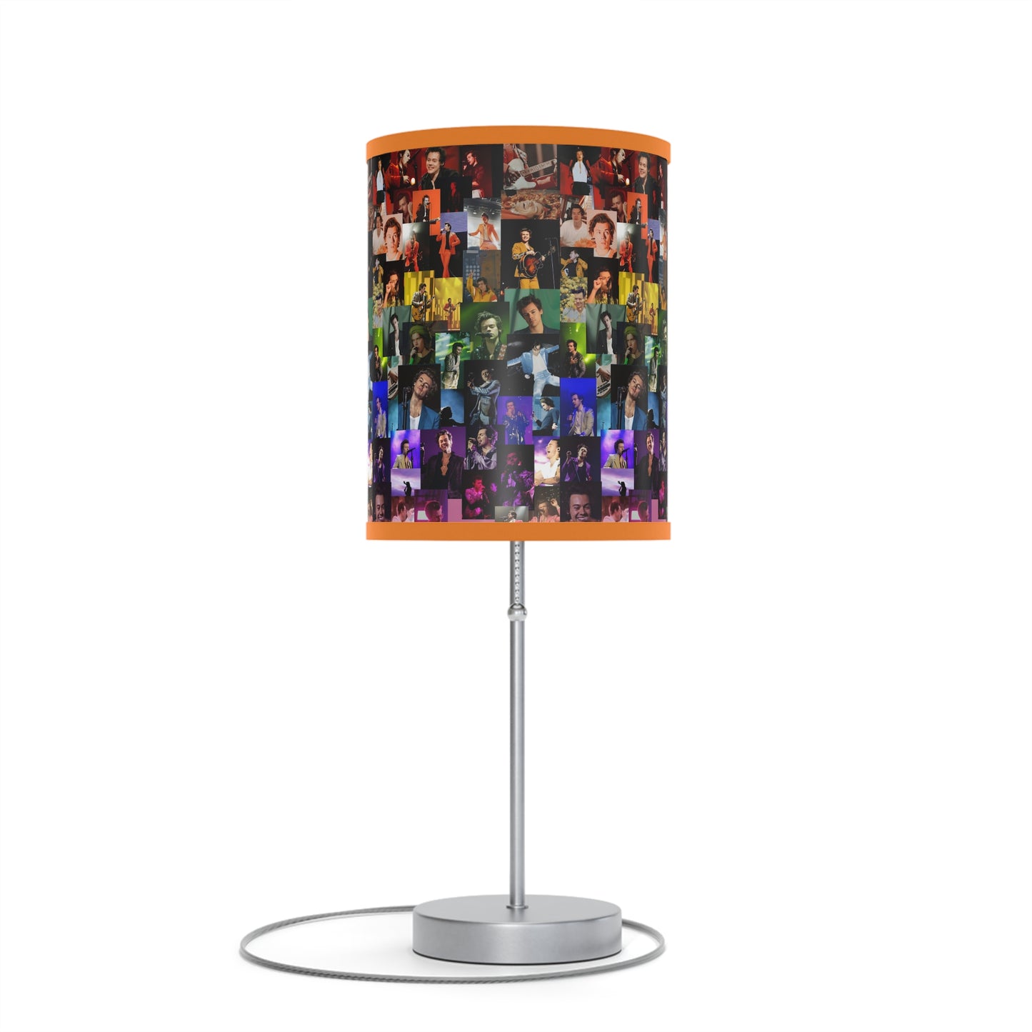 Harry Styles Rainbow Photo Collage Lamp on a Stand