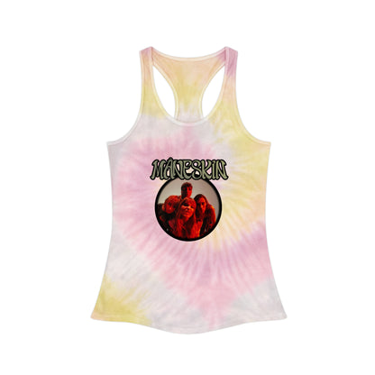 Måneskin Circular Group Photo Tie Dye Racerback Tank Top