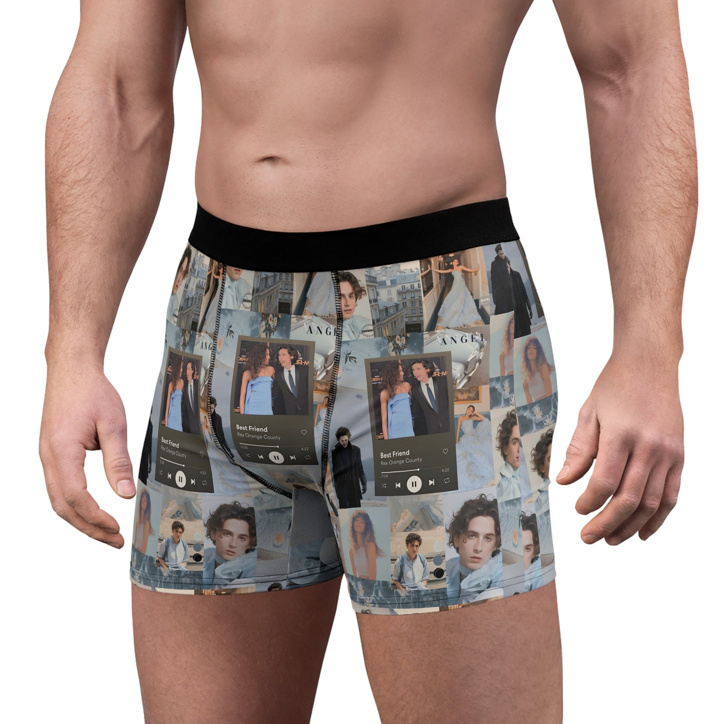 Timothee Chalamet And Zendaya Best Friend Collage Men's Boxer Briefs