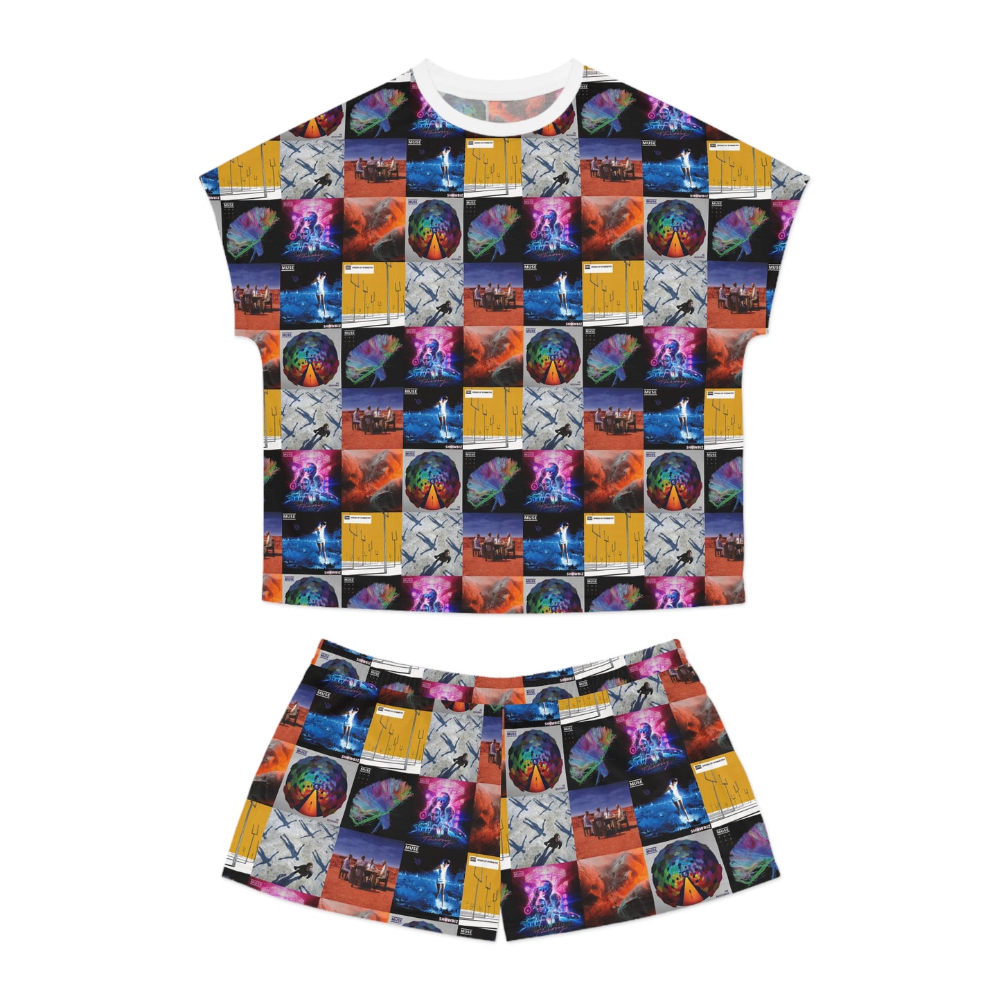 Muse Album Cover Collage Women's Short Pajama Set