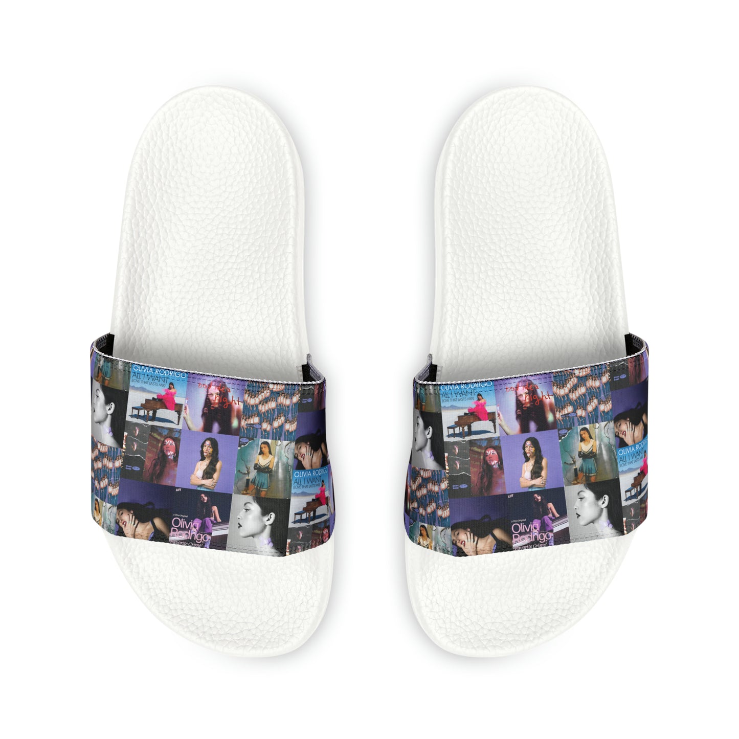 Olivia Rodrigo Album Cover Art Collage Men's Slide Sandals