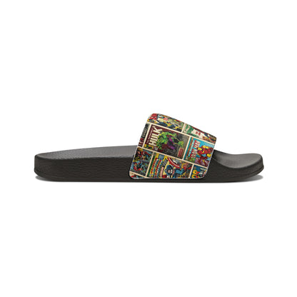 Marvel Comic Book Cover Collage Men's Slide Sandals