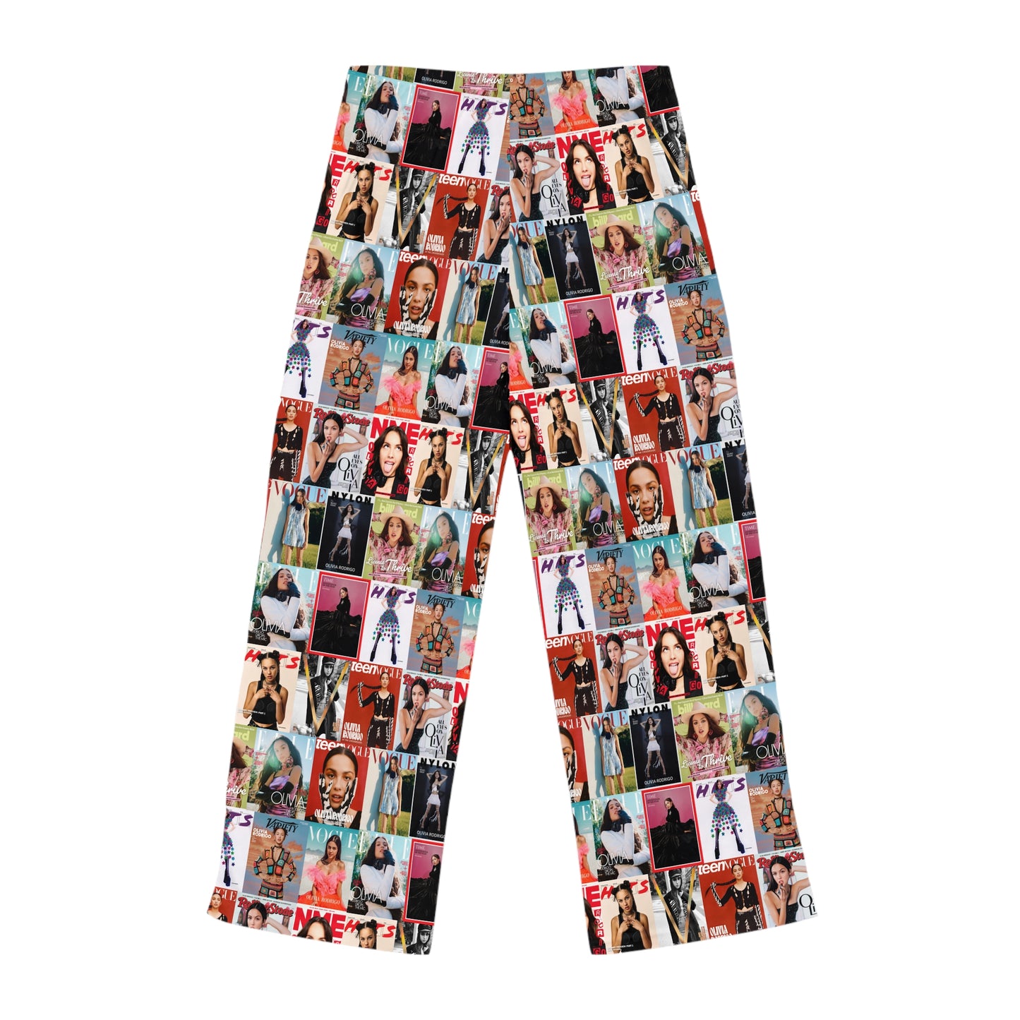 Olivia Rodrigo Magazine Cover Collage Pattern Women's Pajama Pants