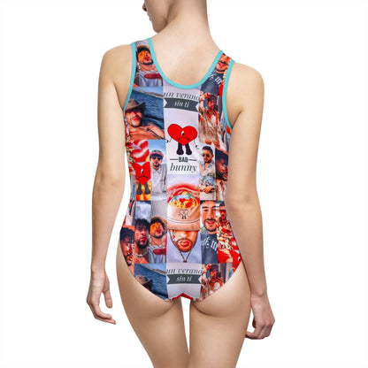 Bad Bunny Un Verano Sin Ti Photo Collage Women's Classic One-Piece Swimsuit