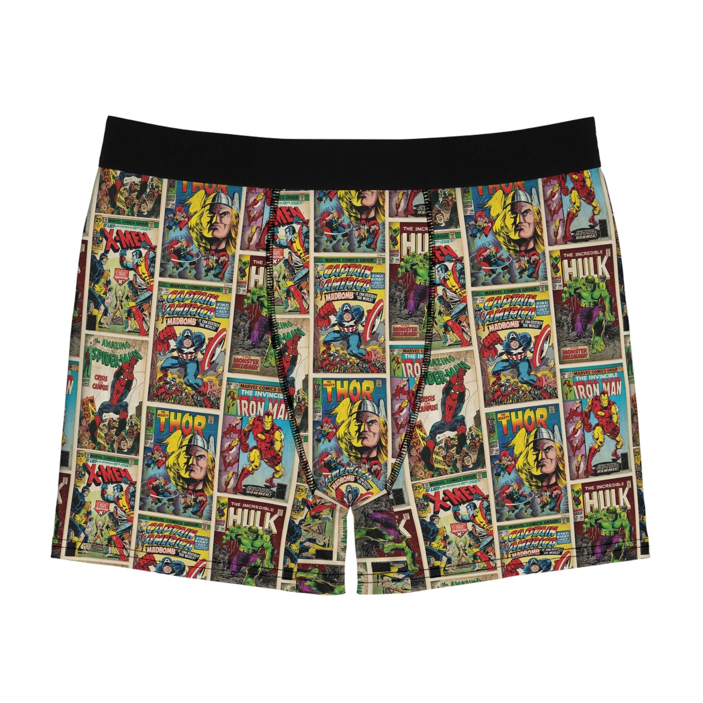 Marvel Comic Book Cover Collage Men's Boxer Briefs Underwear