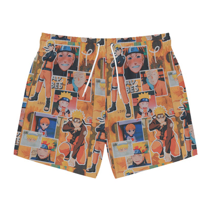 Naruto Uzumaki Sunflower Blaze Collage Swim Trunks