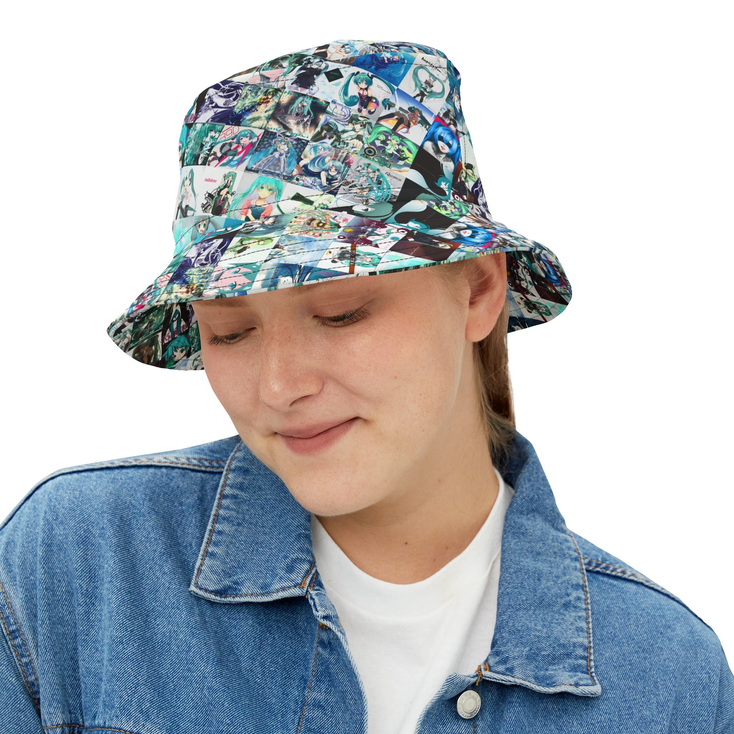 Hatsune Miku Album Cover Collage Bucket Hat