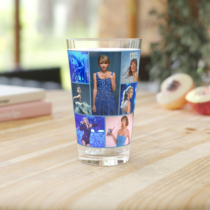 Taylor Swift Blue Aesthetic Collage Pint Glass