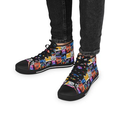 Muse Album Cover Collage Men's High Top Sneakers