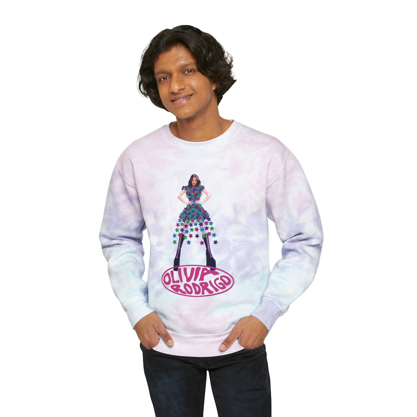 Olivia Rodrigo Hits Magazine Cover Unisex Tie-Dye Sweatshirt
