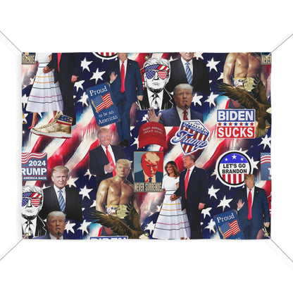 Donald Trump 2024 MAGA Montage Matte Banner