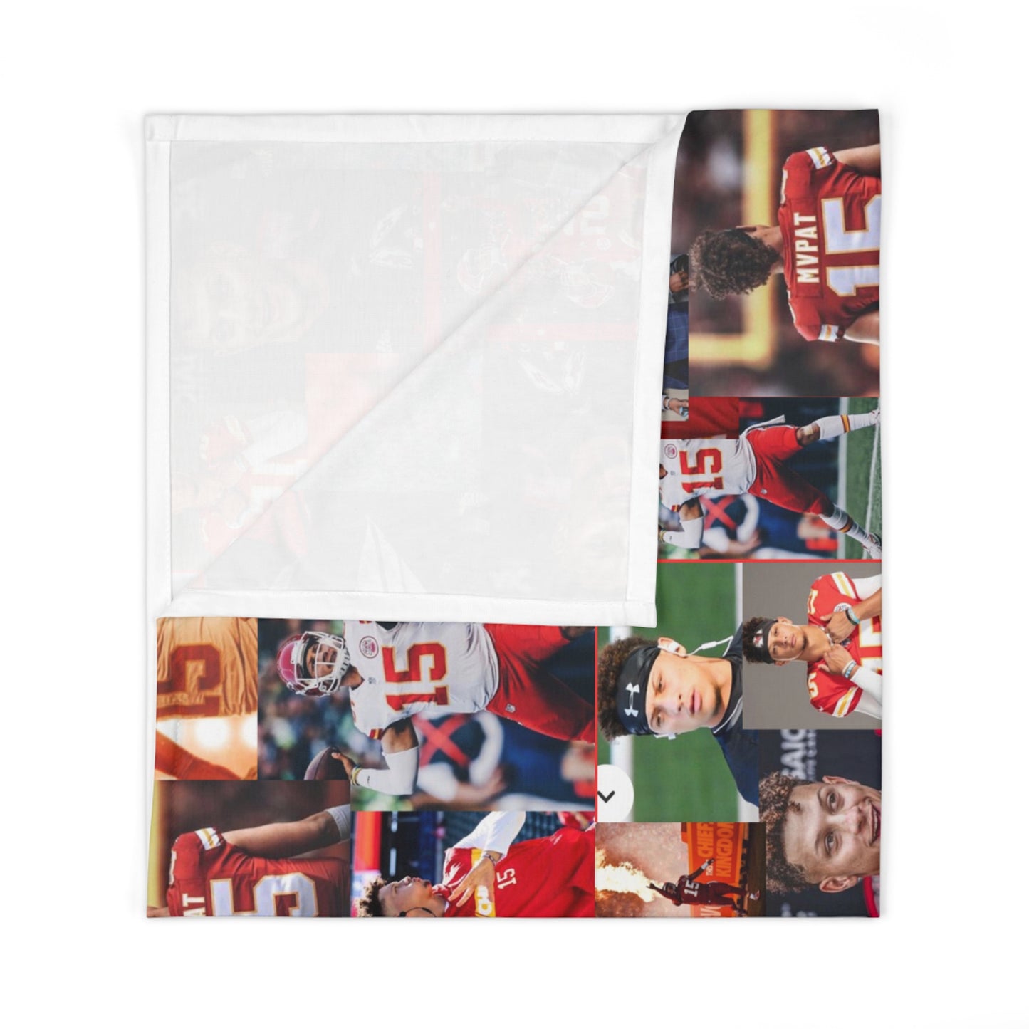 Patrick Mahomes Chiefs MVPAT Photo Collage Baby Swaddle Blanket