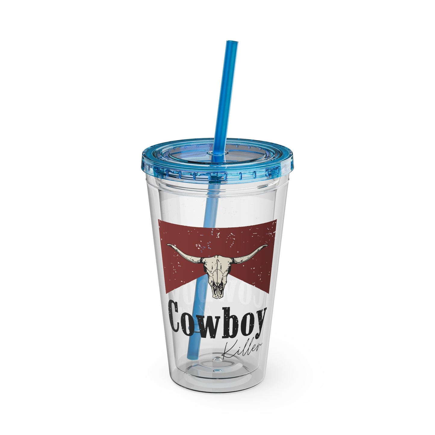 Morgan Wallen Cowboy Killer Sunsplash Tumbler with Straw