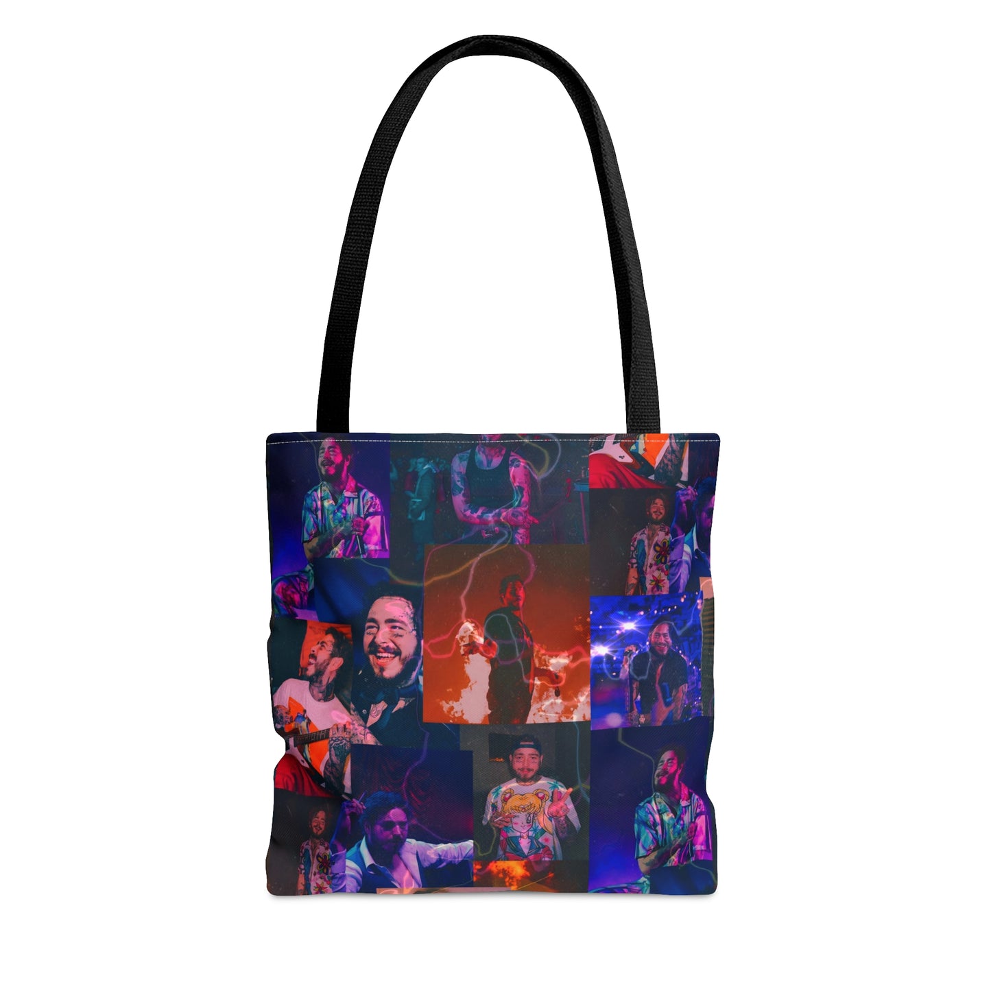 Post Malone Lightning Photo Collage Tote Bag